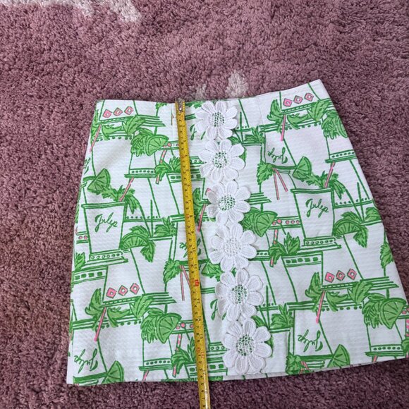Lilly Pulitzer Just Add Mint Julep Skirt Size 4 Pink Green White Style 52577 - Picture 8 of 8